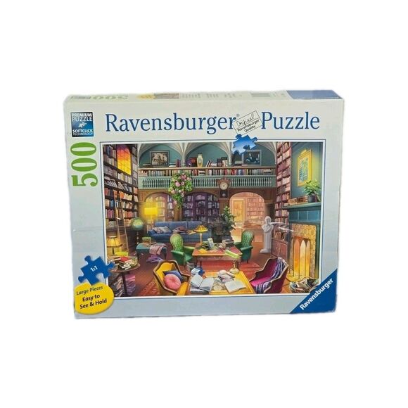Ravensburger 500 Jigsaw Piece LG "Dream Library" Puzzle #174591 27×20 Book Lover - Picture 1 of 5